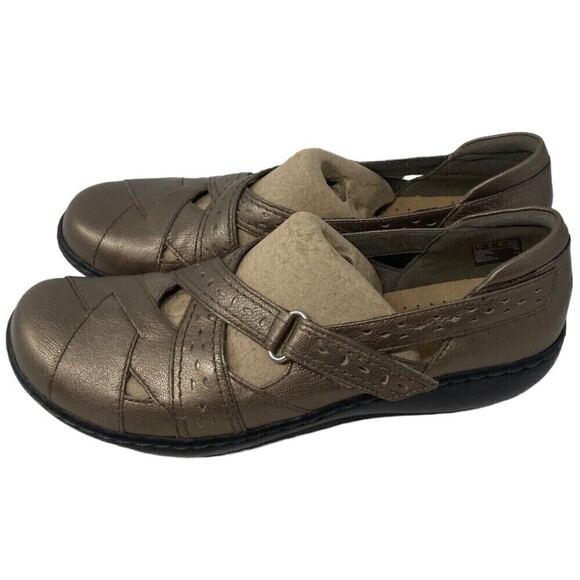 NEW Clarks Ashland Women's Size 9 N Spin Slip On Loafer Pewter NIB - Picture 2 of 12